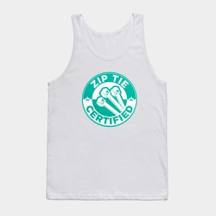 Zip Tie Certified Mechanic Sticker, Funny Technician Mechanic Electrician Construction Tank Top